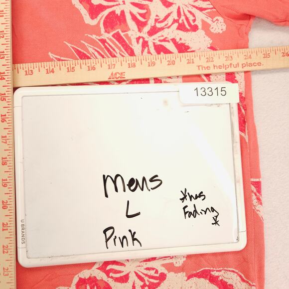 Chaps Casual Short Sleeve Collared Polo Shirt Adult Mens Size Large L Pink - Picture 8 of 10